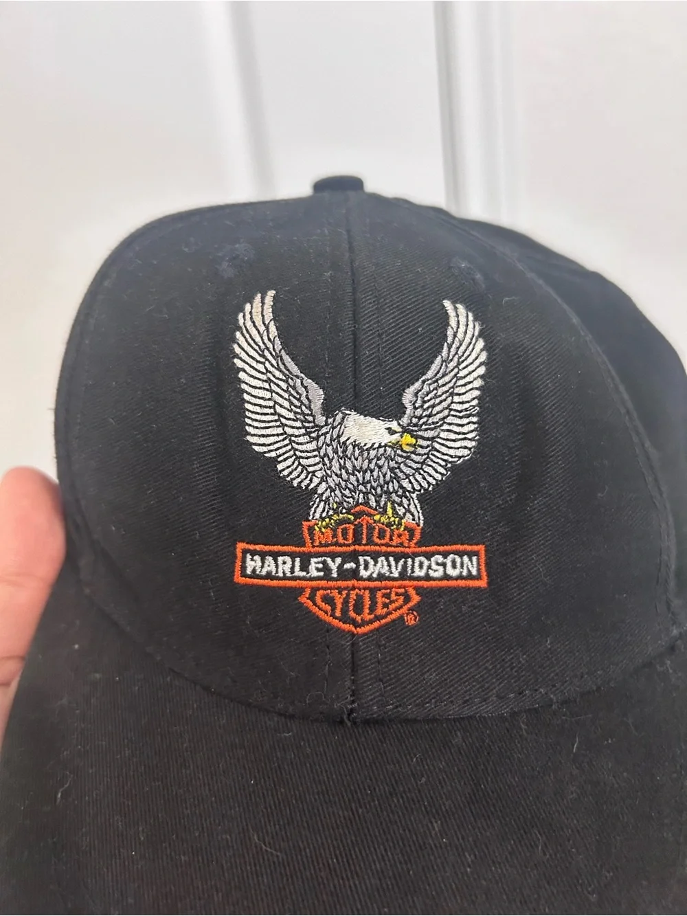 Toddler Harley Davidson adjustable hat Black Live To Ride Eagle Motorcycle Vntg